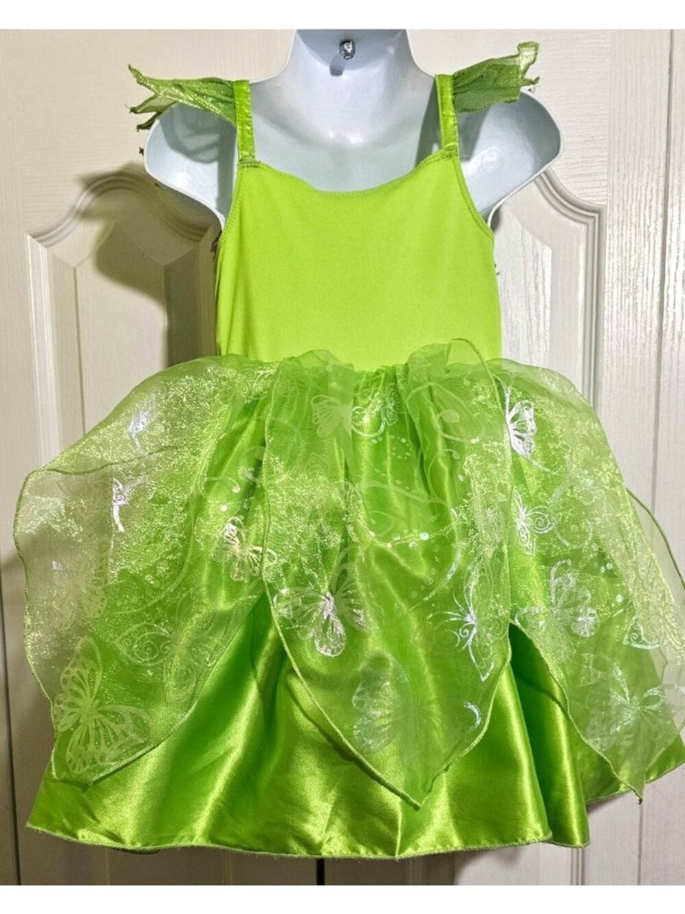 Disney Store Tinkerbell Dress with Light Up Wings Costume Peter Pan Girls 4 - Picture 6 of 12